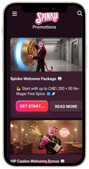 Spinko Mobile App